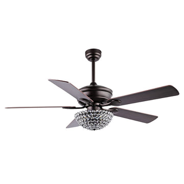 Cammy 52" Traditional Transitional Iron LED CEILING FAN - JONATHAN Y